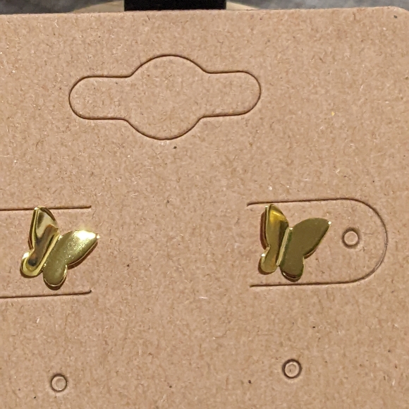 Butterfly Stud Earrings - Picture 5 of 5